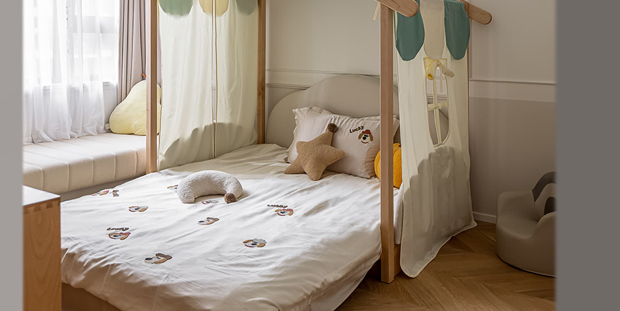 绿城·桂月雲翠106㎡法式风格三居室装修案例