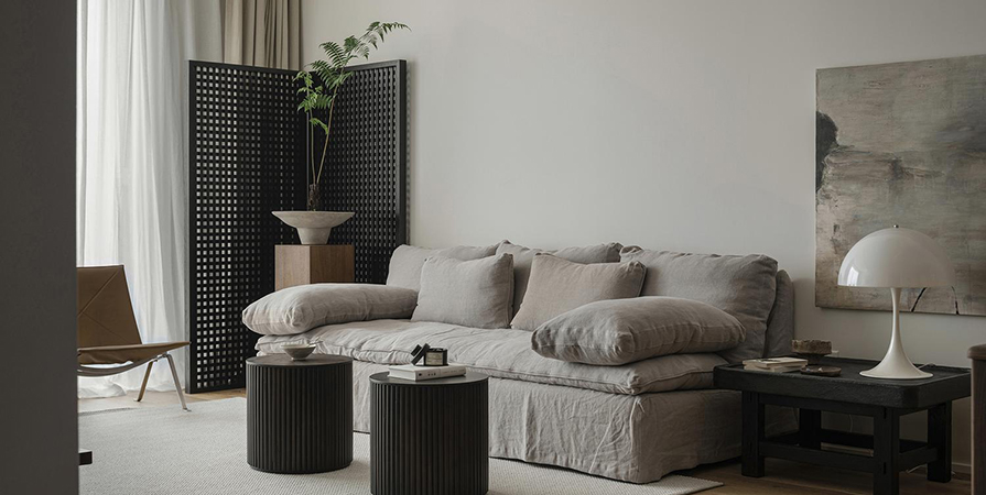 桂语映月125㎡中古风格三居室装修案例