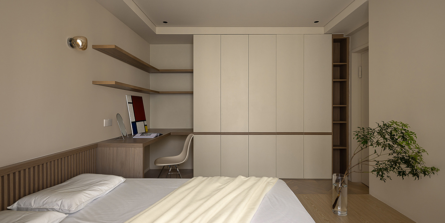 绿城·桂月雲翠89㎡奶油风格三居室装修案例