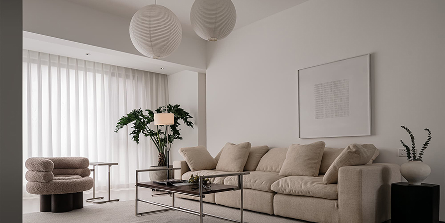 绿城·桂月雲翠89㎡简约风格三居室装修案例