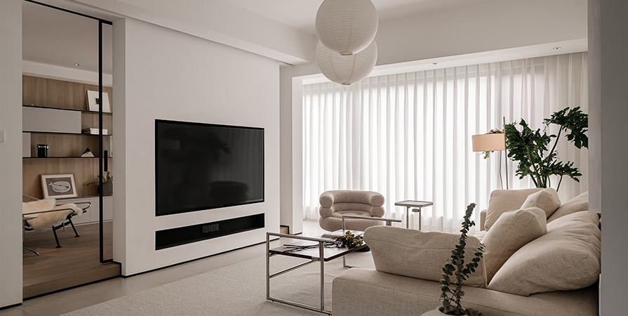 绿城·桂月雲翠89㎡简约风格三居室装修案例