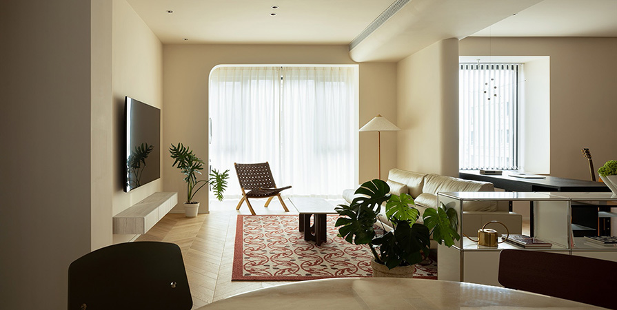 龙曜城129㎡轻法式风三居室装修案例