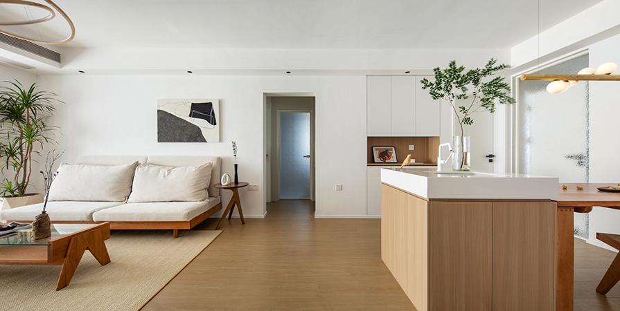 中储城邦140㎡原木风格三居室装修案例