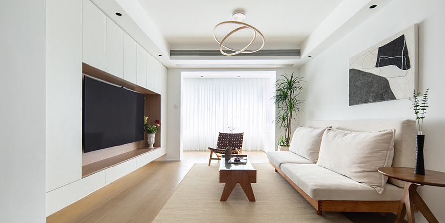 中储城邦140㎡原木风格三居室装修案例