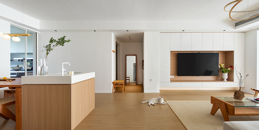 中储城邦140㎡原木风格三居室装修案例