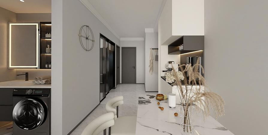 中海·学府源境91㎡简约风格三居室原创案例