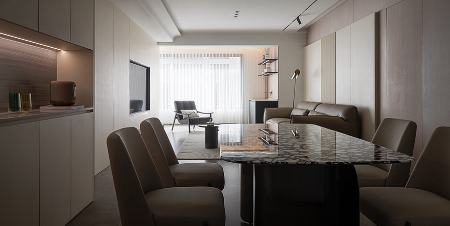 梅江和悦116㎡极简风格三居室装修案例