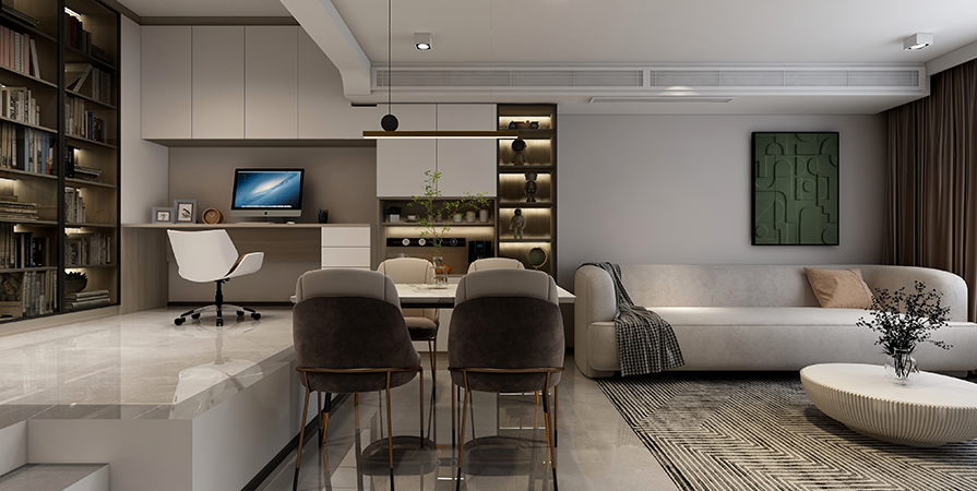 裕阳花园120㎡简约风格错层原创案例